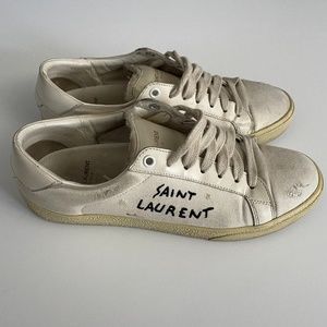 SAINT LAURENT Distressed Accents Sneakers
